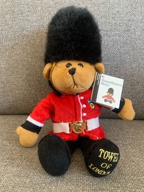 Royal Palace Tower of London Guardsman Bear Plush Toy with Tag 12”